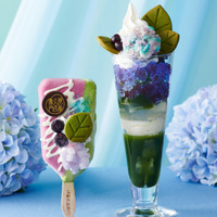 抹茶パフェアイスバー あじさい ＆ 紫陽花パフェ