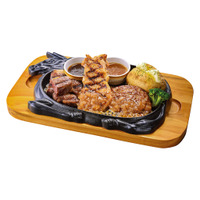 カットサーロイン（80g）のトリプルグリル（カットサーロイン80g/グリルチキン100g手ごねハンバーグ100g）