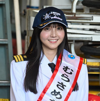 小杉怜子、海上自衛隊イベントで1日艦長に就任！幼少期からの“自衛隊愛”も披露