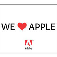 米アドビが各所に出した「WE LOVE APPLE」の広告。その真意は？