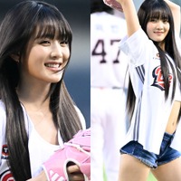 “ヘソ出し”投球で視線独占！i-dle・ミンニ、上下ミニ丈のスポーティールックで始球式に登場