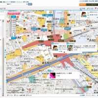 地図情報検索「マピオン」、Twitterの位置情報付きつぶやきが表示可能に 画像