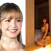 「和が似合う」BLACKPINK・リサが京都へ！和室で豪華なワンピース姿を見せ、優雅に
