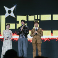 （左から）山田杏奈、山田裕貴、阪元裕吾監督【撮影：平木昌宏】