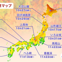 「第一回紅葉見頃予想2026」