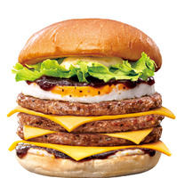 トリプル月見チーズバーガー
