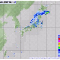 気象庁サイトの雨雲レーダー画像