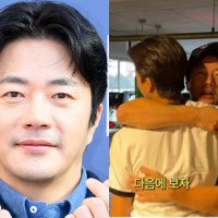背はいつの間にか父を越え…俳優クォン・サンウ、そっくりの息子と熱い抱擁を交わす