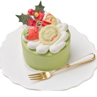 小型の抹茶クリスマスケーキ