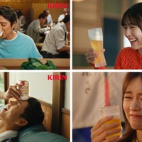 「一番搾り」新TVCMに出演する堤真一、有村架純、賀来賢人、小芝風花