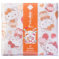 ハローキティとミミィを描いたオリジナル白雪ふきん
