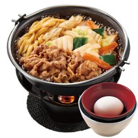 牛すき鍋と卵