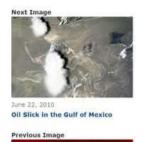 画像が公開された「Earth Observatory」では、ほかにも宇宙から撮影されたメキシコ湾オイル流出など、画像が毎日更新される
