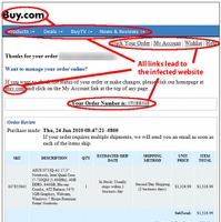 Buy.comの注文確認を偽装したメール