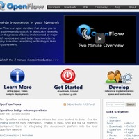 「OpenFlowコンソーシアム」サイト（画像）