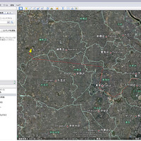 走行軌跡をGoogle Earthに表示するイメージ