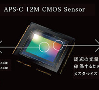 APS-Cサイズ1,230万画素のCMOSセンサー