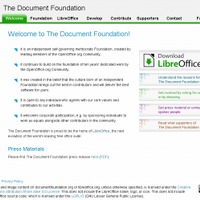 「The Document Foundation」サイト（画像）