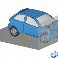 車の正面衝突シミュレーション（提供： 財団法人日本自動車研究所）