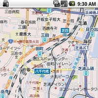 Android用フリースクロール地図アプリ「マピオンマップ」