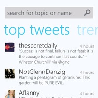 Windows Phone 7向けTwitter画面