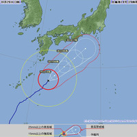 気象庁台風情報（10月29日13時）