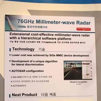 ITS世界会議2010 会場に用意されていた「76GHz帯ミリ波レーダー」の説明パネル