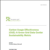 「Carbon Usage Effectiveness (CUE): A Green Grid Data Center Sustainability Metric」表紙