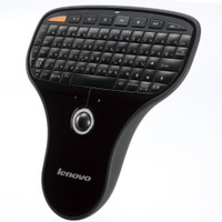 レノボ、ユニークなT字型のマウス機能付きワイヤレスキーボード 画像