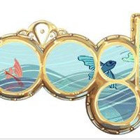 Googleロゴが“潜水艦仕様”に！　一番下まで下げてみると…… 画像
