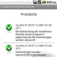 「G Data MobileSecurity for Android」画面