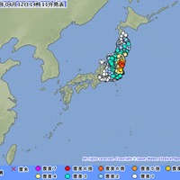 【地震】12日14時7分頃発生の地震、震源地は福島県浜通りで震度6弱　 画像