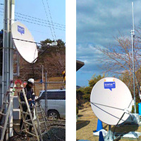 伝送路が切断した基地局に対する衛星回線を活用した通信対策