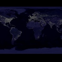 400以上の衛星写真を合成して作成した夜間の世界地図（c）NASA