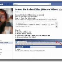ウサマ・ビンラディン容疑者死亡に関する動画閲覧を促す、不正なFacebookページ