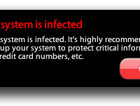 図4：不正プログラムへの感染を警告する画面 