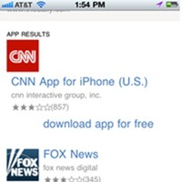 「News Apps」（ニュースアプリ）で検索したアプリ