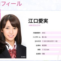 AKB48公式サイト風のプロフィールもあるのだが……