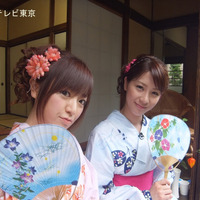 テレビ東京の植田アナと紺野アナ、10日の初共演番組は浴衣で 画像