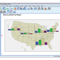 SPSSマップ機能表示例（地域ごとのグラフ表示）