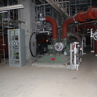 現状の海水熱交換器建屋内の被水状況（4号機海水熱交換器建屋1階RHRCポンプ（C））