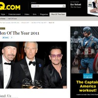 U2、GQメン・オブ・ザ・イヤーで受賞 画像