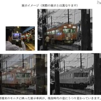 電車の思い出のぞき窓展示イメージ