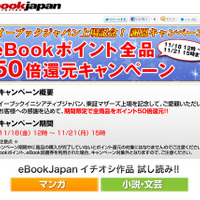 eBookポイント50倍還元キャンペーン