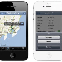 測定値をGoogleマップやSNS上で共有するイメージ（iPhone/iPod touchは別売）