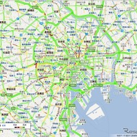 Googleマップ で交通状況を提供開始（写真：PC版）