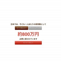 教育費を10秒で試算できるサイト「よくわかる日本の教育費」 画像