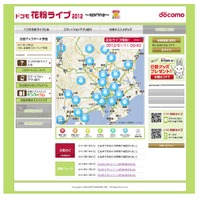 「ドコモ花粉ライブ」PCサイト