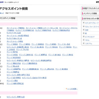 NTT東日本 フレッツ・スポット 新着アクセスポイント情報