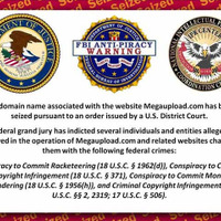 MegauploadのウェブサイトはFBIの警告文に置き換わっている。